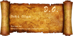 Dobi Olga névjegykártya