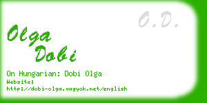 olga dobi business card